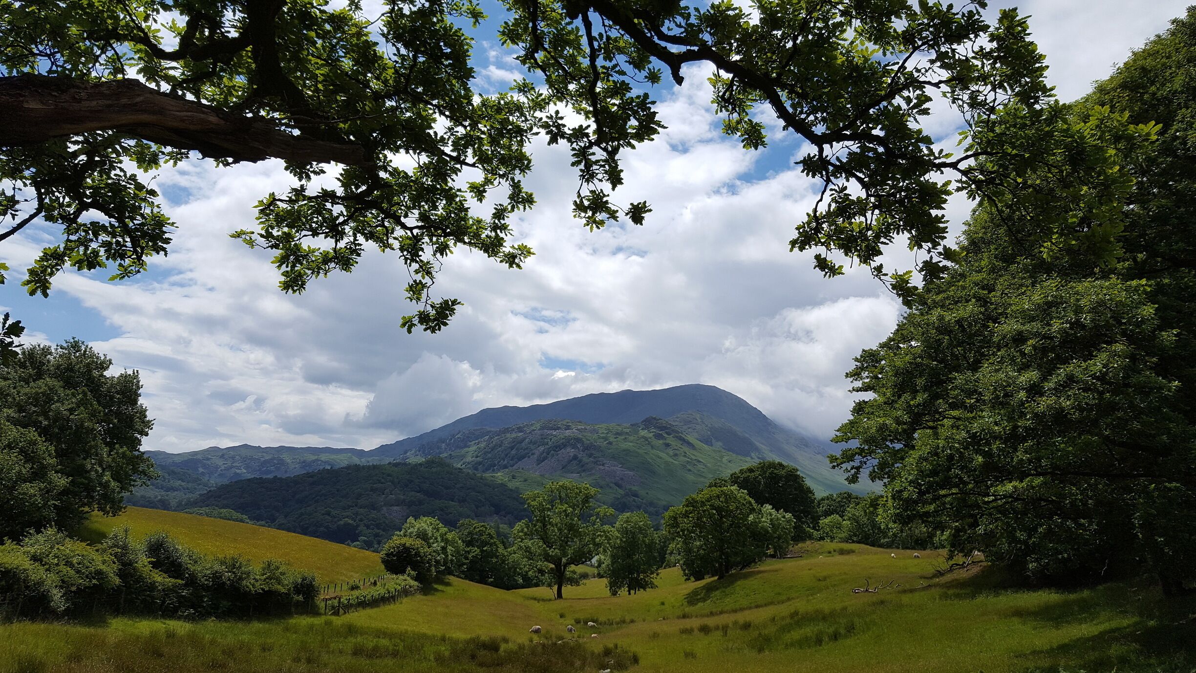 Wetherlam seen from a hop and a skip away from The Three Shires pub. #green