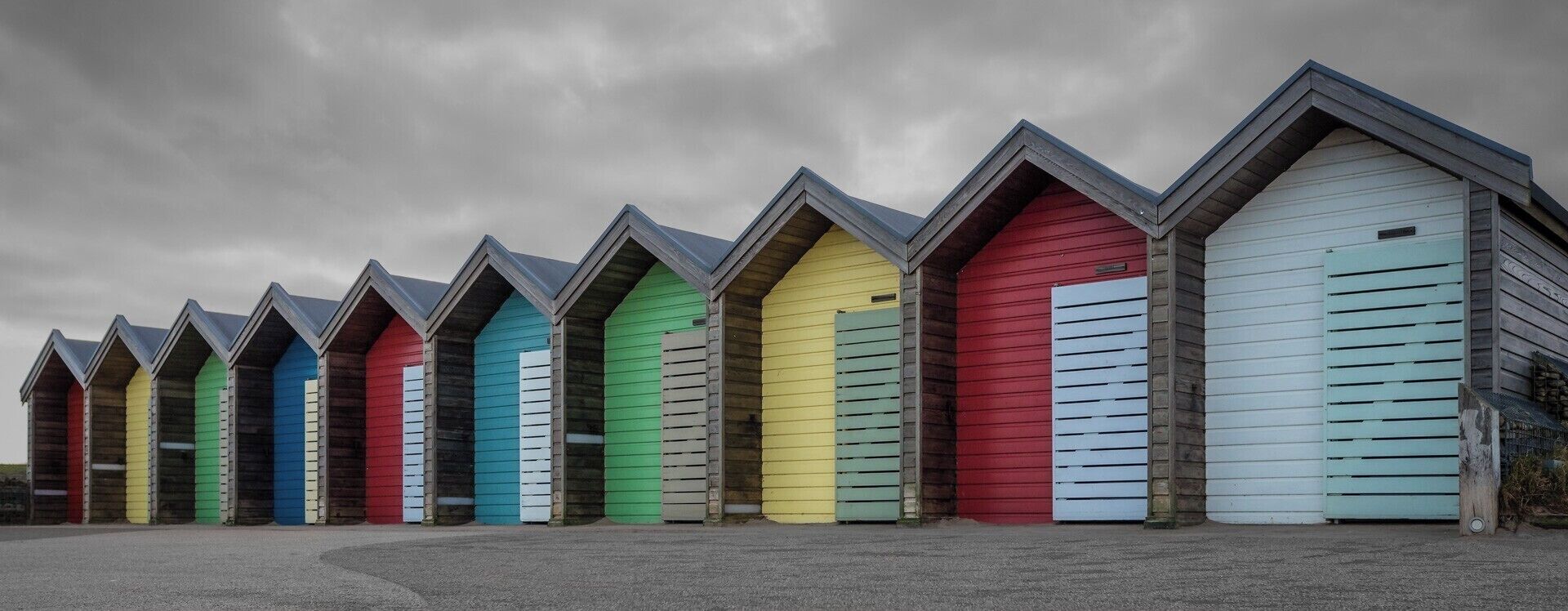 Blyth's colourful beach huts.