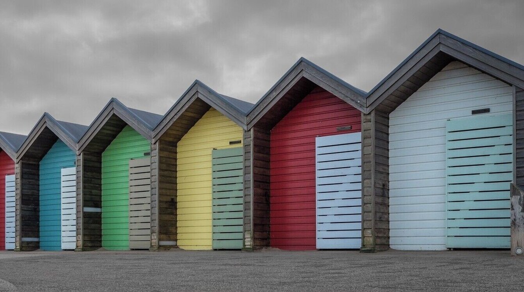 Blyth's colourful beach huts.
