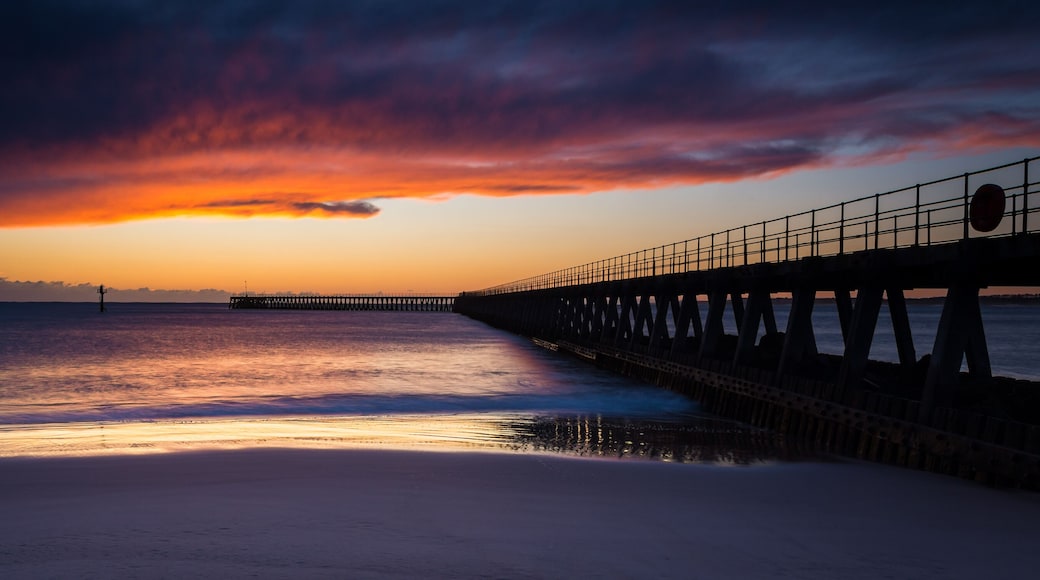 Dawn at Blyth Piers, Blyth, Northumberland, England, UK.