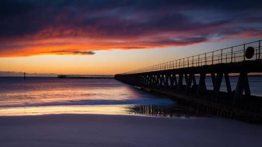 Dawn at Blyth Piers, Blyth, Northumberland, England, UK.