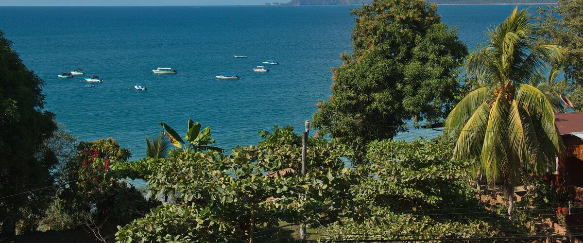 View of Drake Bay in Corcovado NP on peninsula Osa in Costa Rica