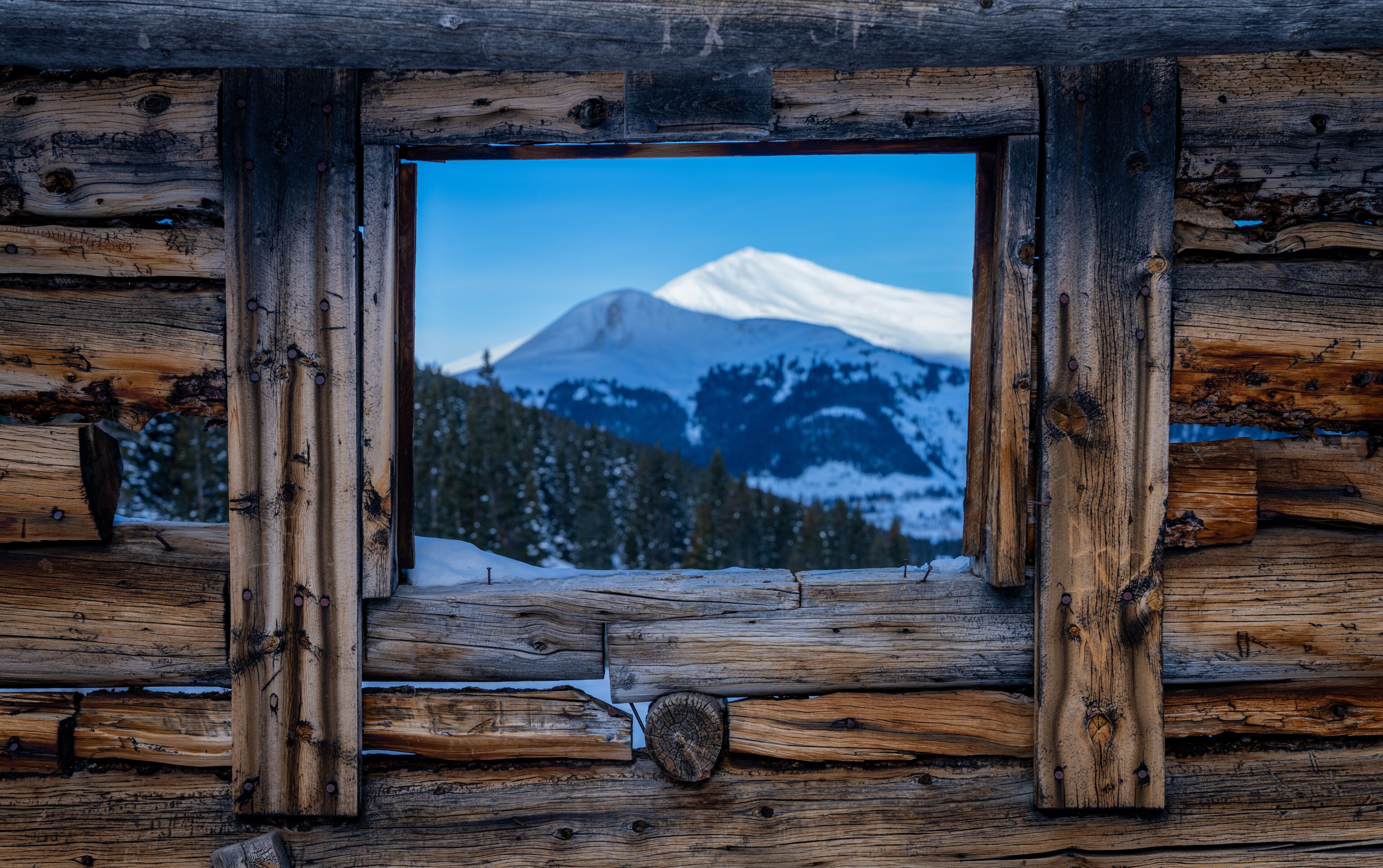 Old Miners Cabin in Mayflower Gulch Looking Towards Copper Mountain