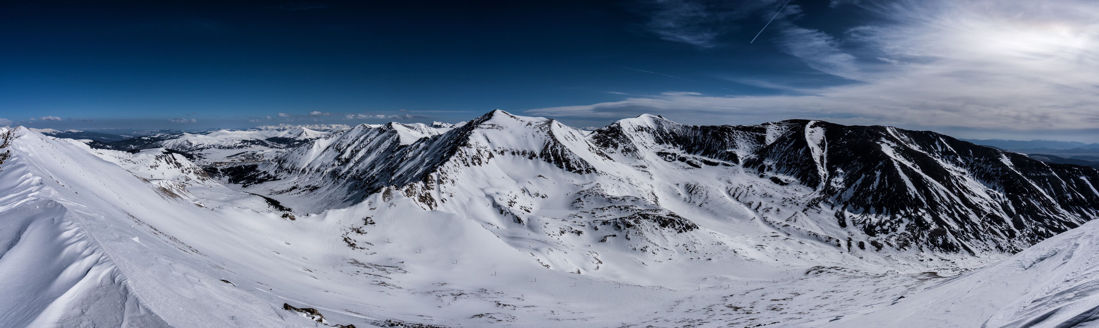 Summit views from Mt. Buckskin, "14er" Mt. Democrat in view