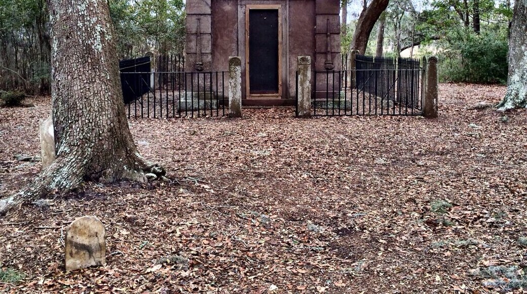 By 1846 when he built the mausoleum, through inheritance and purchase, William Eddings Baynard of Edisto Island had become one of the island's major landowners holding multiple plantations throughout Hilton Head from Spanish Wells to Braddock Point. The Baynard family made their home in the large tabby mansion originally owned by Captain John Stoney (now the Stoney-Baynard Ruins in Sea Pines). At some point in the years following the invasion of Hilton Head Island at the beginning of the Civil War, grave robbers broke into and desecrated the mausoleum. A newspaper account from 1932 described the vault as "a handsome affair with room for many coffins. Two of these coffins are form fitting and made of metal. These have rusted and fallen to pieces. Other coffins have been desecrated... Several of the tiniest... Which are also open, contain only a gruesome dust." Now the vault stands empty, but for memories.