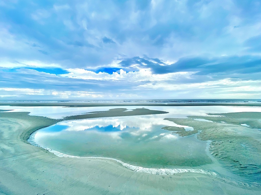 Tide pool reflections.