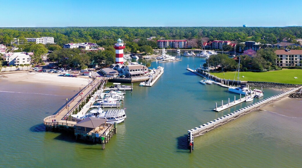 Drone shot of Harbour Town.