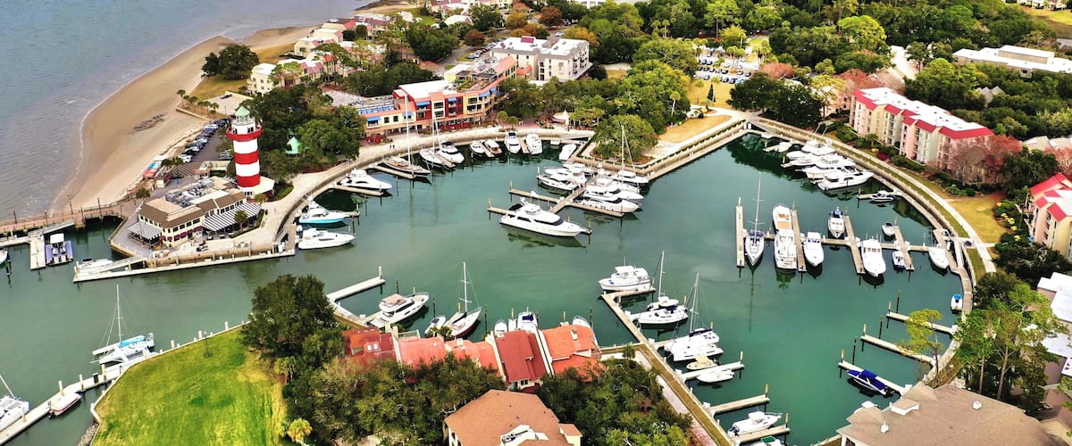 Harbour Town Marina from on high.