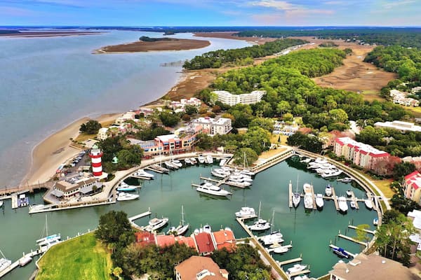 Harbour Town Marina from on high.