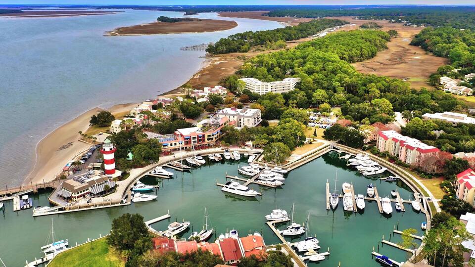 Harbour Town Marina from on high.