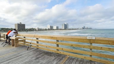 Myrtle Beach which includes general coastal views and fishing as well as a small group of people