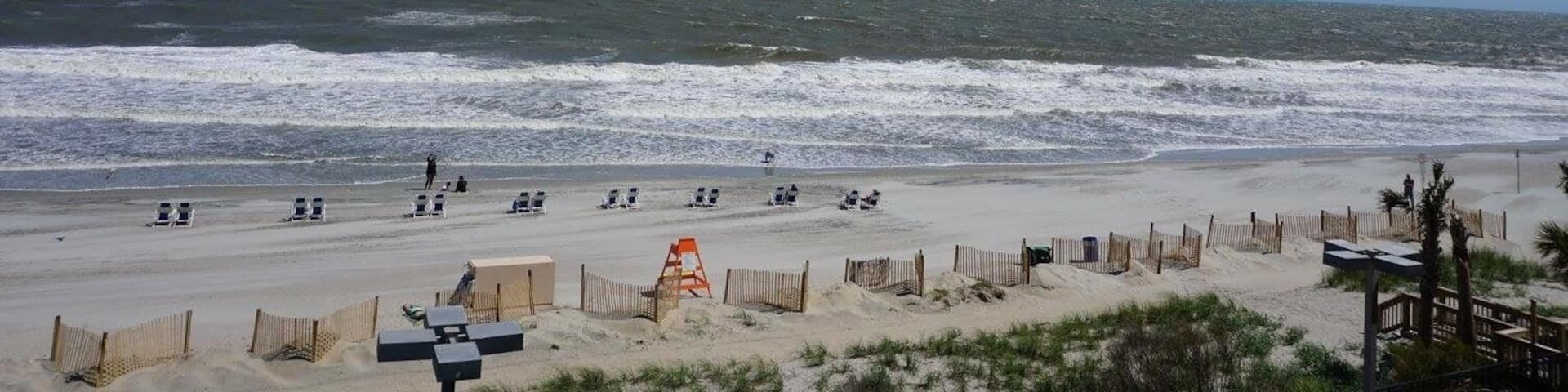 We stayed at Landmark Resort which allows easy access to the beach.