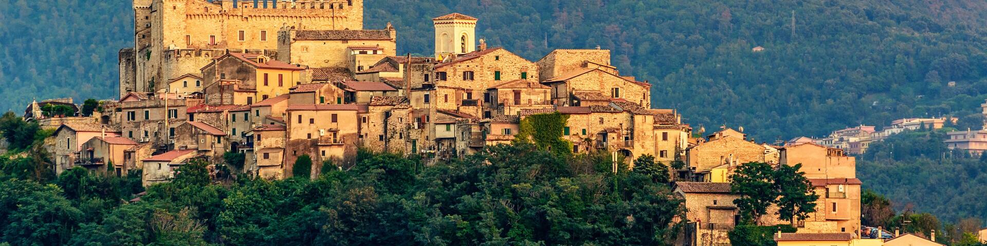 The Nerola City by day - With Orsini Castle