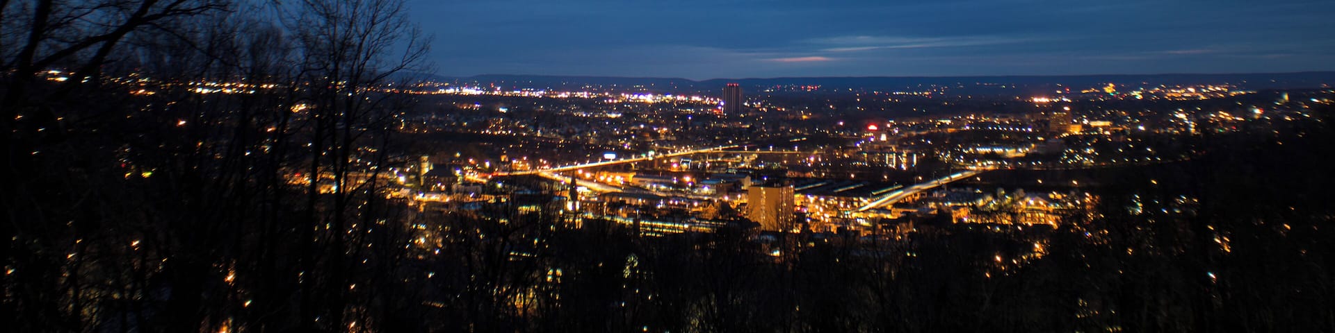 With the cloud in the sky and the lights on the ground, this old city seems so quite.