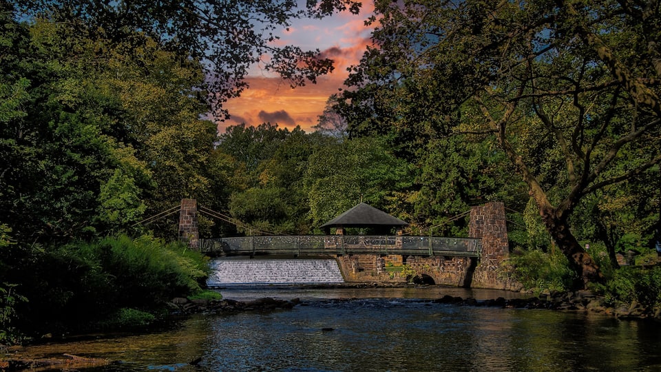 Sunset at Illict's Mill Park in Bethlehem, PA-