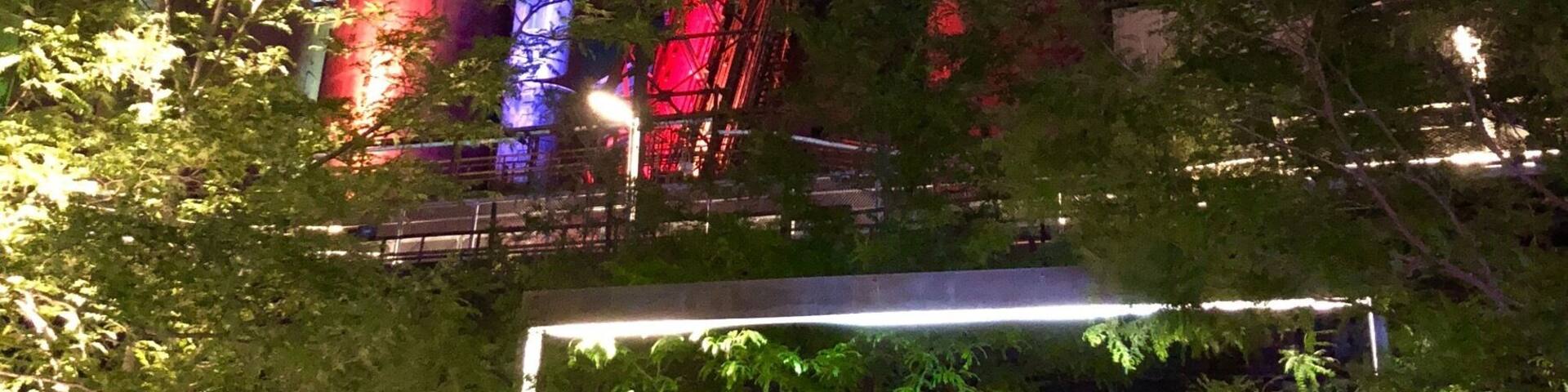 Not as nice with all the surrounding lights and video playing from pbs and the upcoming concerts at levitt