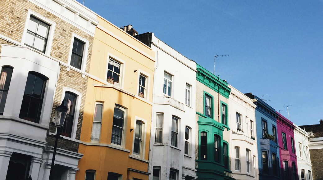 Colourful houses in Portobello, London