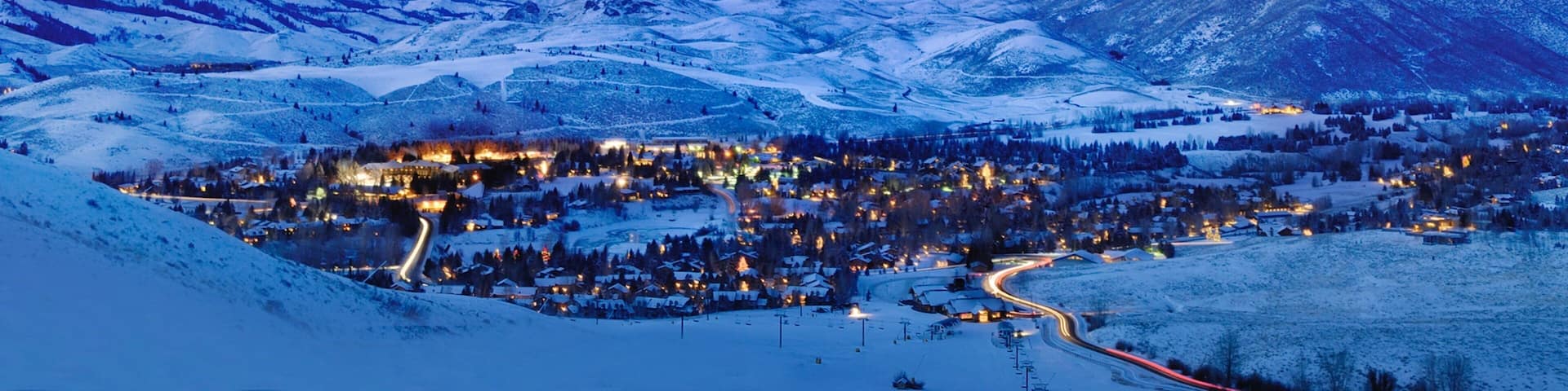 Sun Valley featuring a small town or village, snow and landscape views