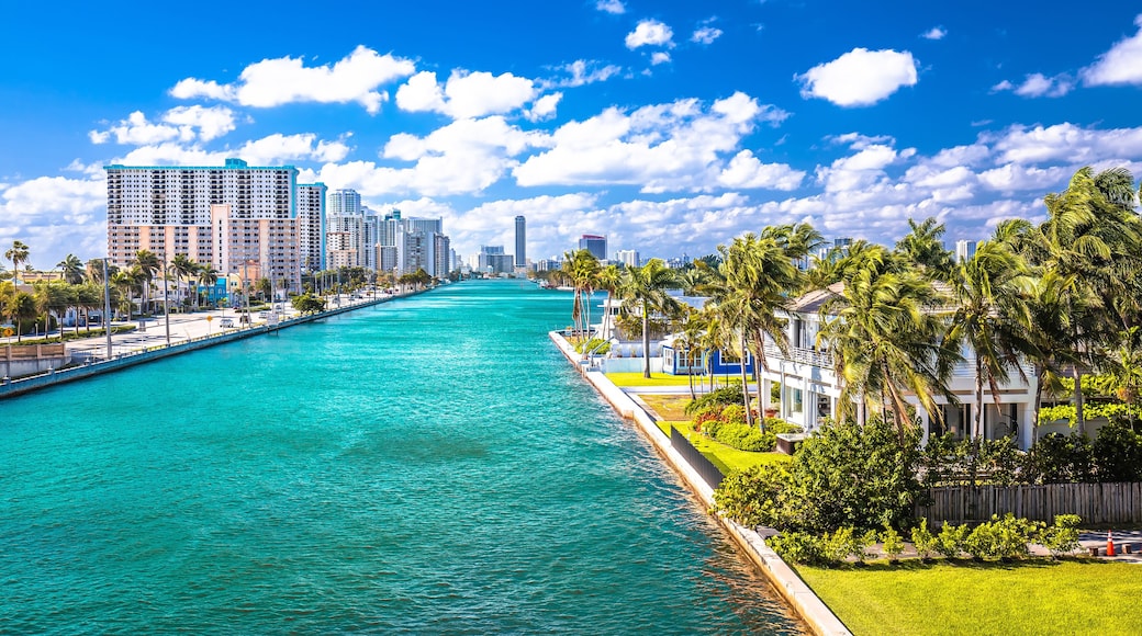 Town of Hollywood waterfront panoramic view, Florida