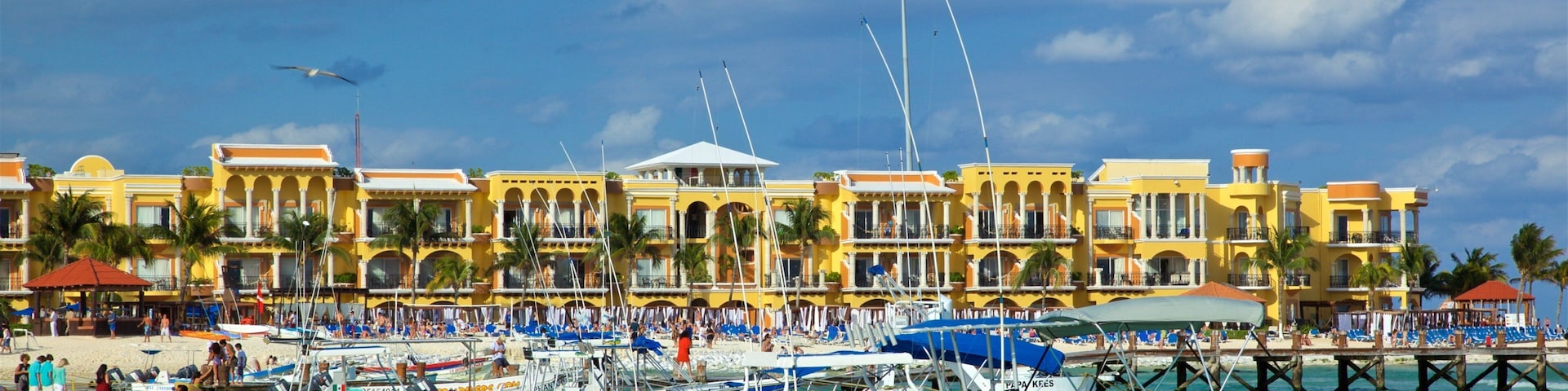 Playa del Carmen showing a bay or harbor