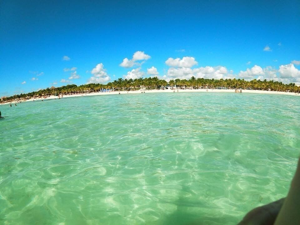 View from the ocean #gopro #swimming #whataview #mexico #whitesand #ocean #playacar #playadelcarmen #mexico