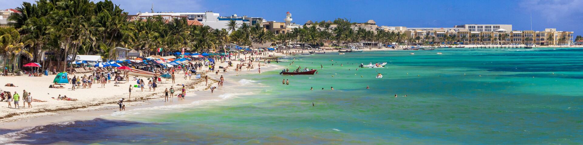 Beach on Playa del Carmen, Mexico