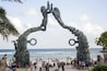 Cool monument on the beach of Playa del Carmen.