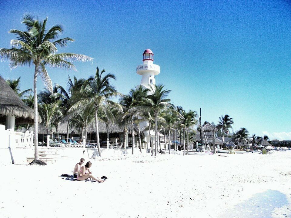 White sand beach at Playa del Carmen.

#blue