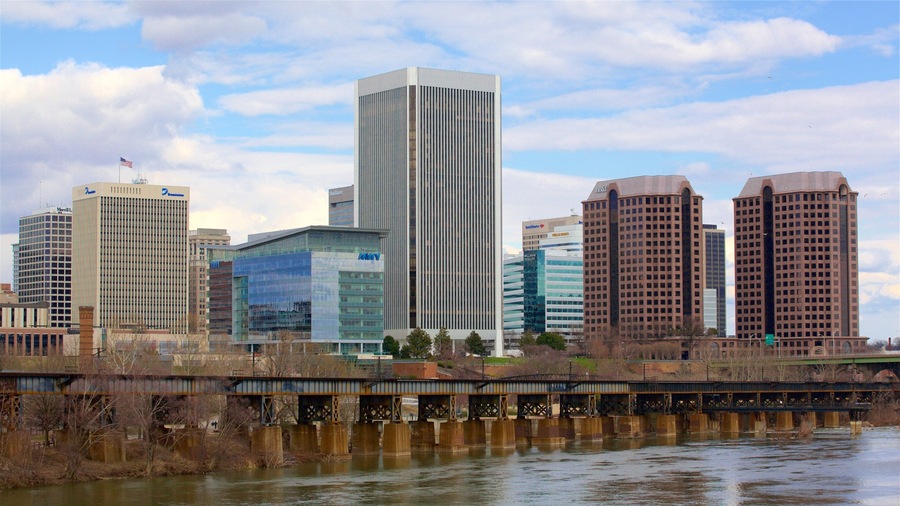 Richmond which includes a river or creek and a city