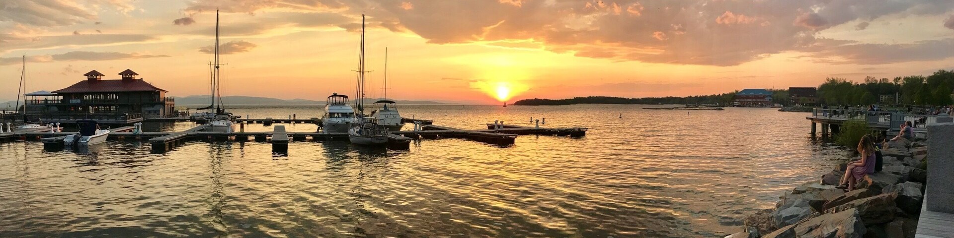 Lake Champlain sunset from the Burlington waterfront