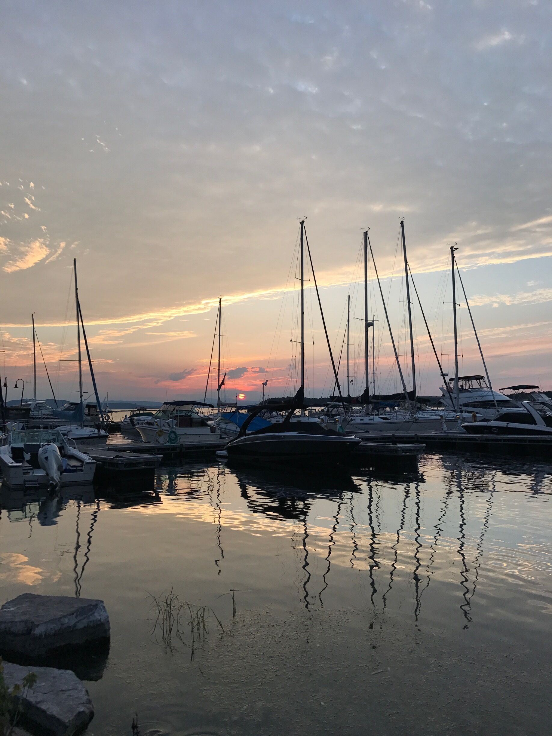Sunset at the marina. 