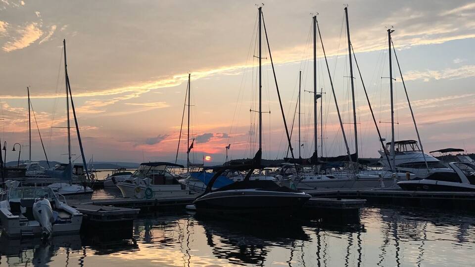 Sunset at the marina.