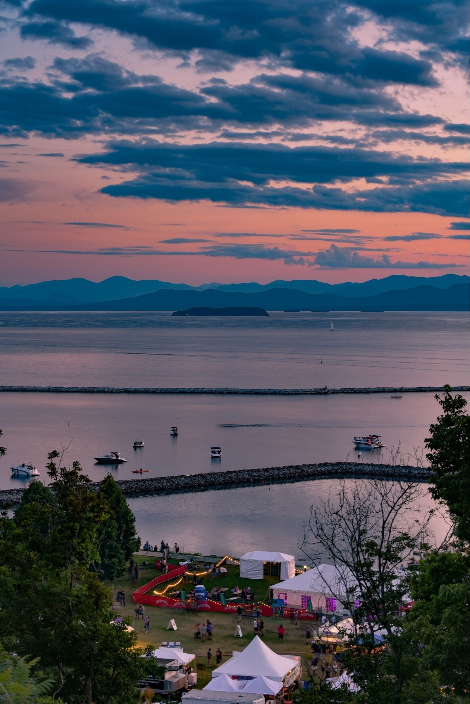 2 Day music festival here at Waterfront Park in Burlington, VT, USA! Live music,local food vendors, all with a stunning view of lake champlain. This is summer, this is Vermont!  #LikeALocal