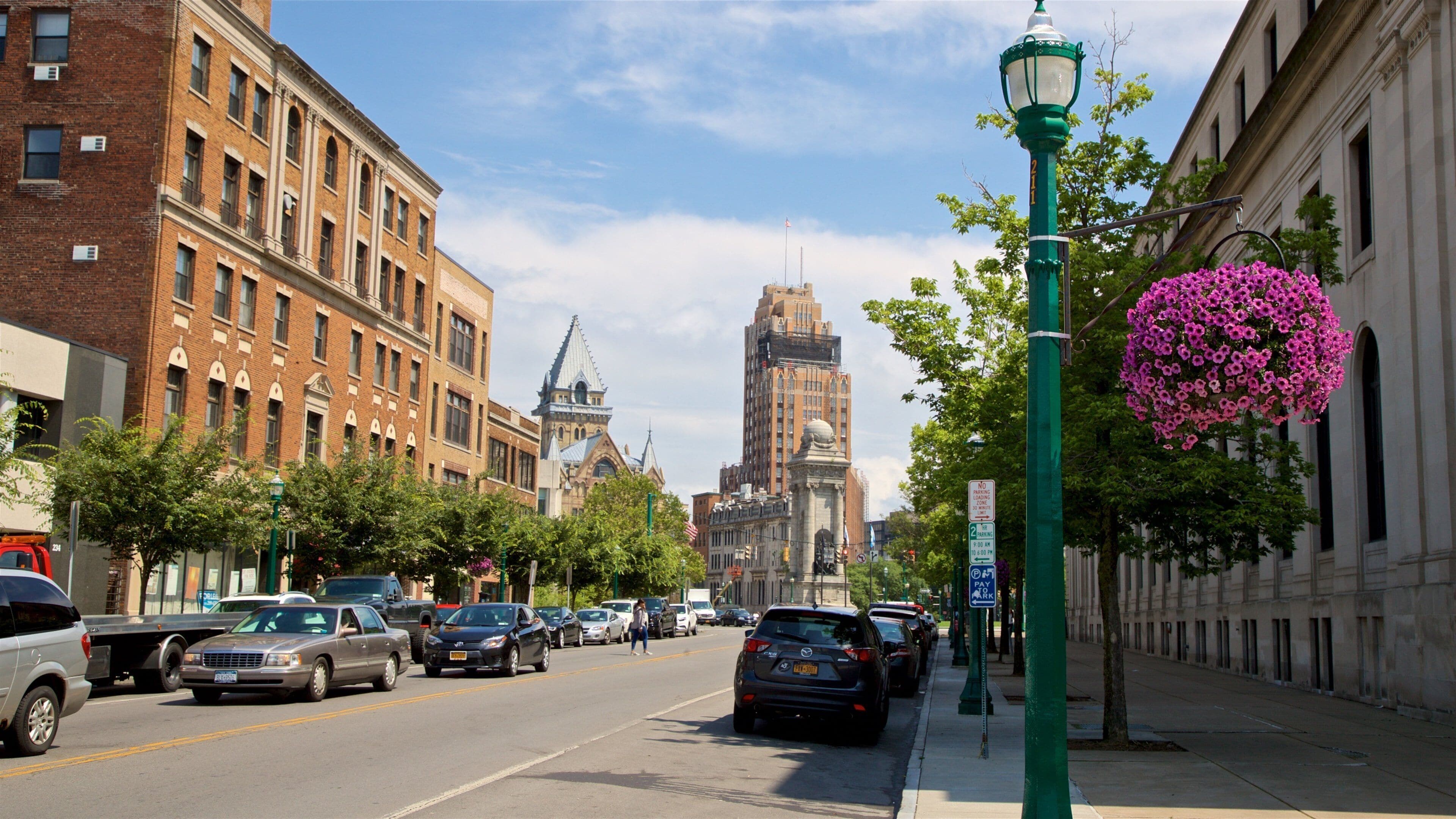 Syracuse welches beinhaltet Blumen und Stadt