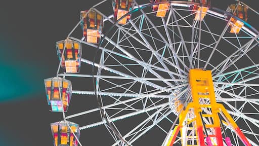 When talk about colors. Fun fair would be the best place to go. Fun rides.