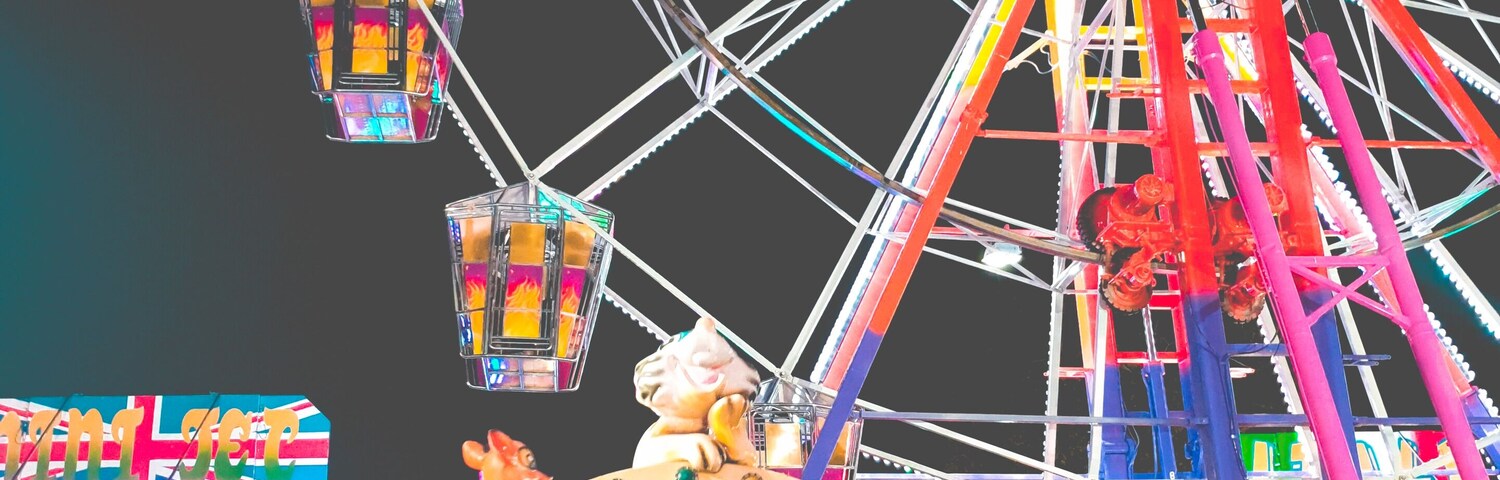 When talk about colors. Fun fair would be the best place to go. Fun rides.