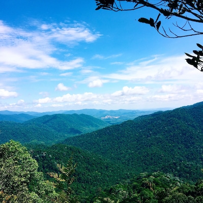 The reward after a 3-hour hike up. A breathtaking view of green and blue. Fresh air and chirping birds. 
Allocate at least 5-6 hours for total hike.