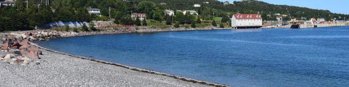 landscape along the the Baccalieu Trail; Conception Bay coastline Holyrood South Arm, Avalon Peninsula Newfoundland and Labrador; Canada