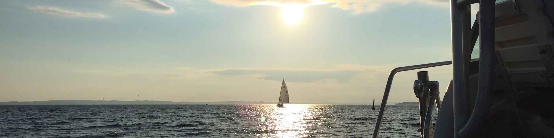 Sunset while boating off Holyrood, Newfoundland