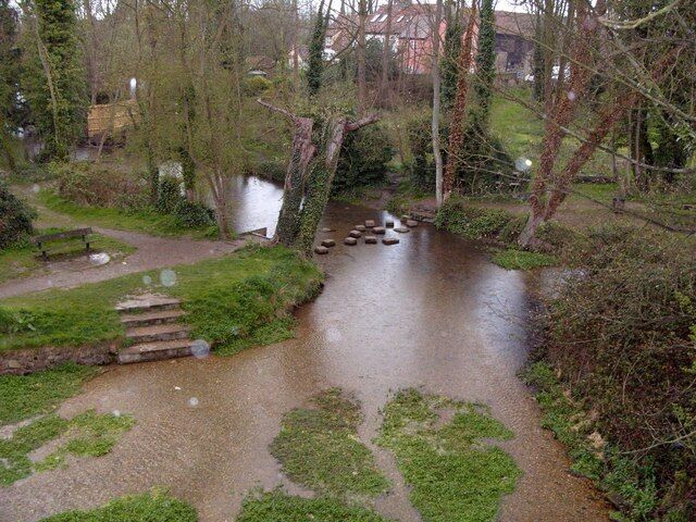Ashwell Springs. This is one source of the River Cam: water rises out of chalk strata in all but the driest months of the year.