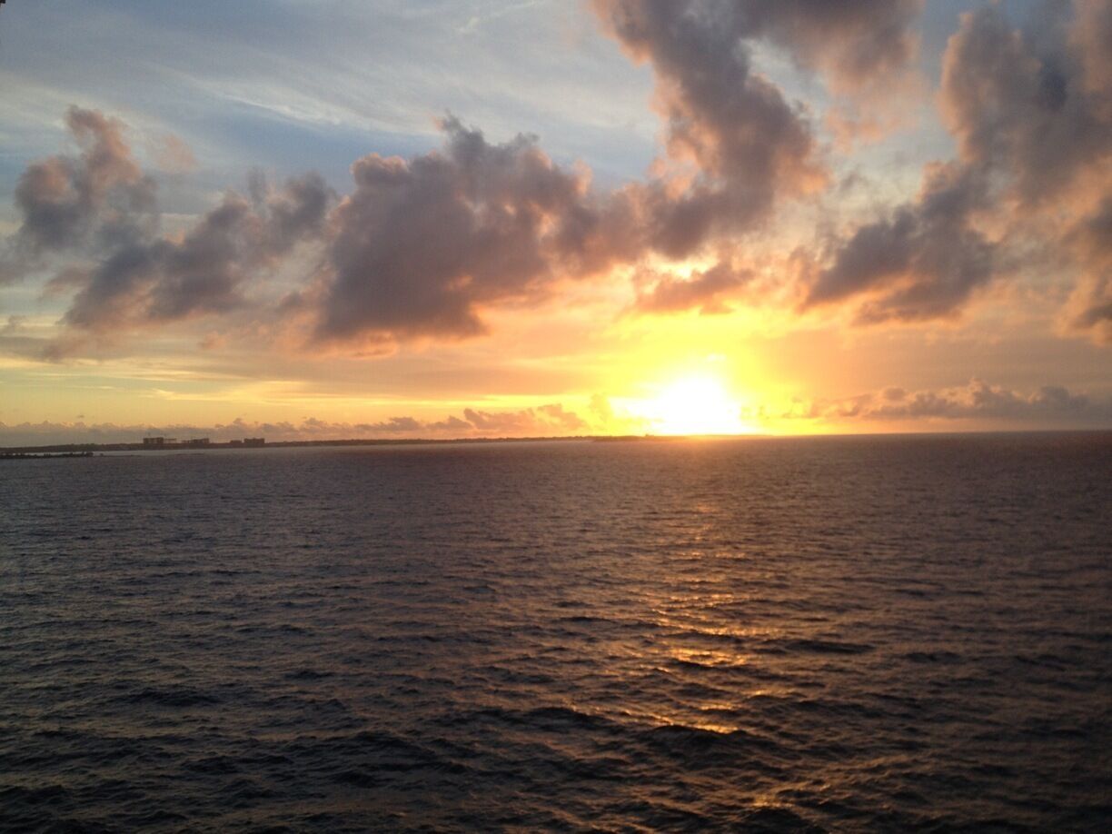 Sailing out at sunset