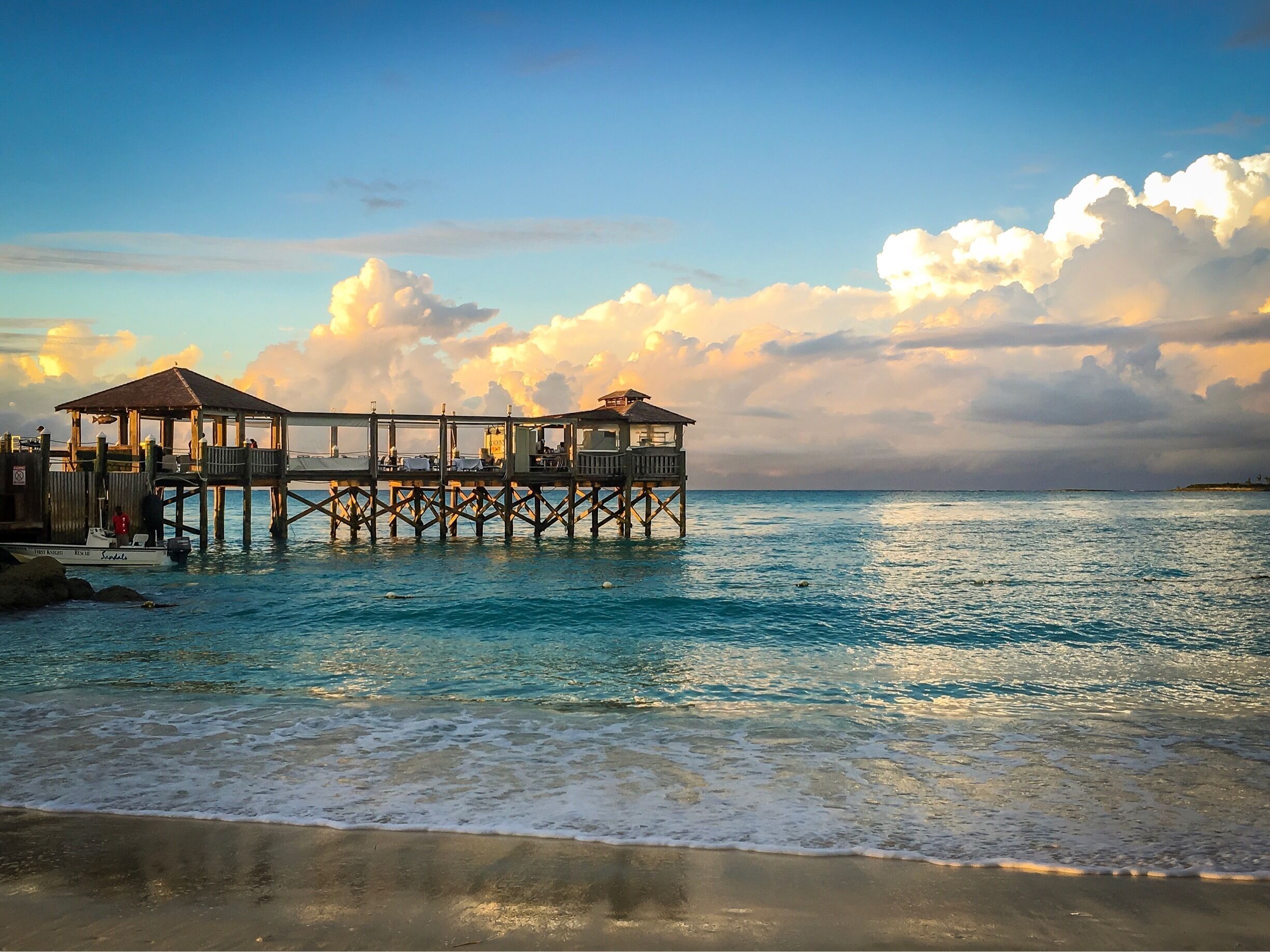 Blue sky and blue water