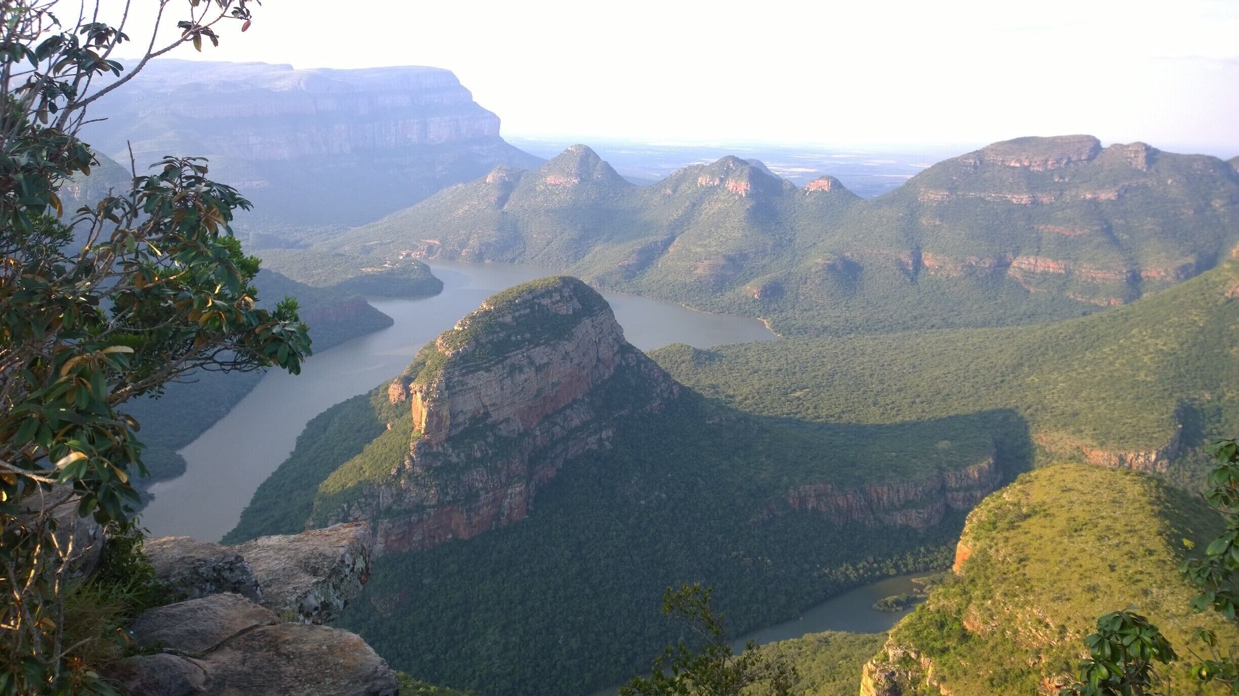 Spectacular view of the Blyde Canyon in Sabie, South Africa. On a clear day it is possible to see for miles. #green