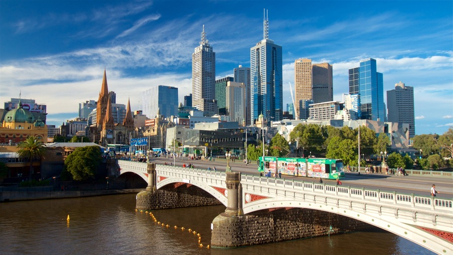 Southbank which includes a river or creek, a high rise building and a bridge