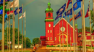 Avenue of Flags in Brooklyn Iowa