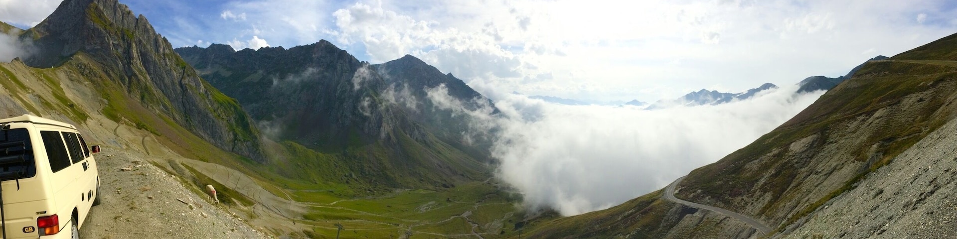 The Col du Tourmalet is the highest paved pass in the French Pyrenees. Cyclists' heaven. Van's brakes were decidedly iffy on the way down!!