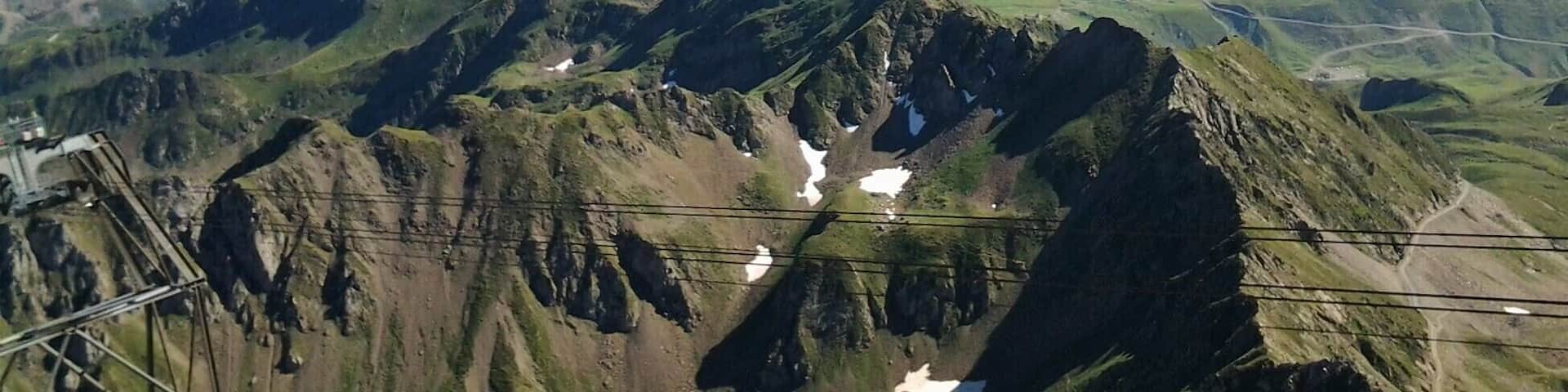 View of the Pyrenees, photo taken from the cable car up to the Pic du Midi Observatory.
The Pyrenees, reaching a height of 3,404 metres at the peak of Aneto, separate the Iberian Peninsula from the rest of continental Europe, and extend for about 491 km from the Bay of Biscay to the Mediterranean Sea. #MidiPyrénées #Aboveitall #TroveOnTuesday #GreatOutdoors #Perspectives #Trovember