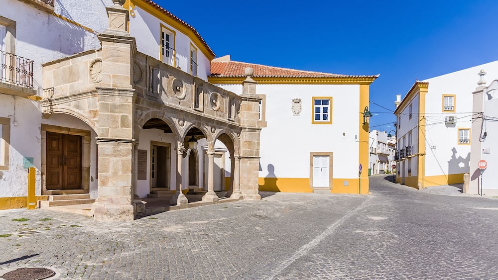 Grao-Prior Veranda in Crato, Alto Alentejo, Portugal. This veranda was the stage of the marriage of King Dom Manuel I, the most important king of the Sea-Discoveries Era in the 15th and 16th century.