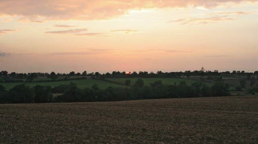 At the end of the day. The sun disappearing behind the Leicestershire wolds.
