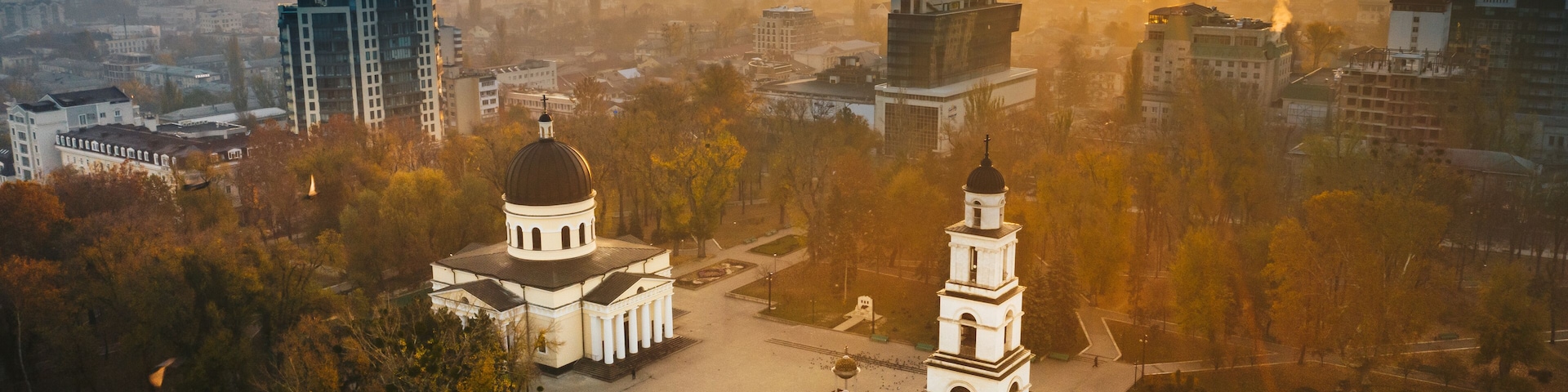 Sunrise in Chisinau Moldova Republic